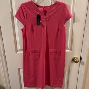 Talbots Women's Pink Shift Dress with Pockets ~ 10 Petite ~ NWT
